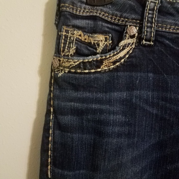 Silver Slim Bootcut Jeans - Picture 2 of 6